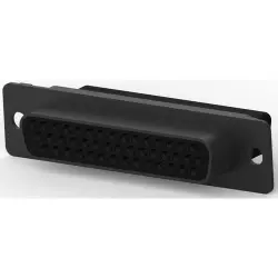 D-Sub socket, 44 pole, unequipped, straight, crimp connection, 1658683-1