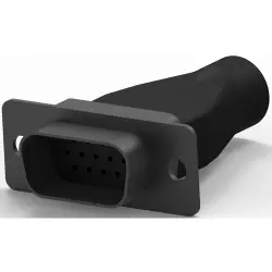 D-Sub plug, 15 pole, high density, unequipped, straight, crimp connection, 1658675-1