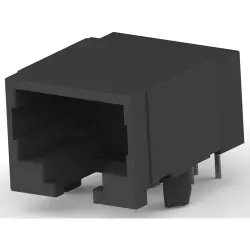 Socket, RJ45, 8 pole, 8P8C, Cat 5, solder connection, through hole, 1116504-2