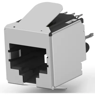 Socket, RJ45, 8 pole, 8P8C, Cat 5, press-fit, through hole, 6116418-1 - 1