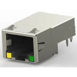 Socket, RJ45, 8 pole, 8P8C, Cat 5, press-fit, PCB mounting, 1888250-3
