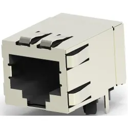 Socket, RJ45, 8 pole, 8P8C, Cat 5, solder connection, through hole, 1-5406299-1
