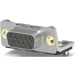D-Sub socket, 9 pole, standard, equipped, angled, solder pin, 106505-2