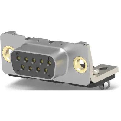 D-Sub socket, 9 pole, standard, equipped, angled, solder pin, 106505-2 - 1