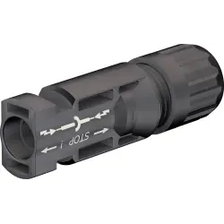 MC4 plug, 2.5 mm², cable Ø 5 to 6 mm, 1 kV, 22.5 A, 32.0011P0001-UR