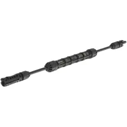 In-line fuse, 4 mm solar plug to 4 mm solar coupling socket, 0.64 m, 6.0 mm², black, 1.5 kV, 4 A, 32.0419-0064UL