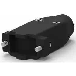 D-Sub connector housing, size: 1 (DE), straight 180°, cable Ø 4.7 to 8.13 mm, ABS, black, 5748678-1