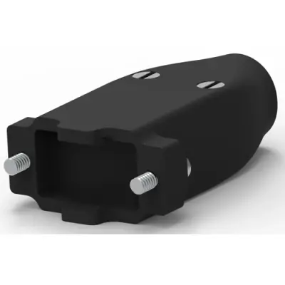 D-Sub connector housing, size: 1 (DE), straight 180°, cable Ø 4.7 to 8.13 mm, ABS, black, 5748678-1 - 1