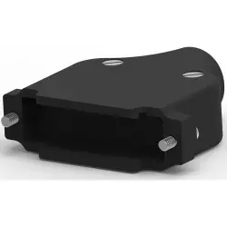 D-Sub connector housing, size: 3 (DB), straight 180°, cable Ø 6.48 to 11.94 mm, ABS, black, 5748678-3