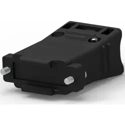 D-Sub connector housing, size: 2 (DA), straight 180°, angled 90°, cable Ø 8.89 mm, plastic, gray, 5206471-1