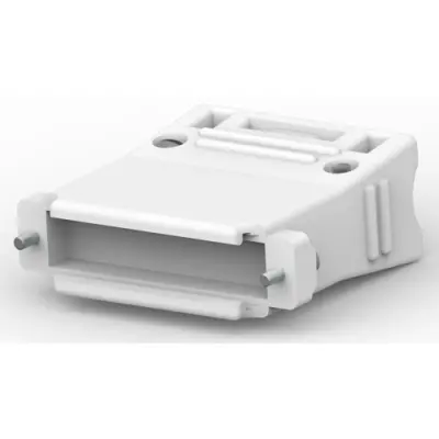 D-Sub connector housing, size: 3 (DB), straight 180°, angled 90°, cable Ø 11.68 mm, plastic, gray, 5745134-1 - 1