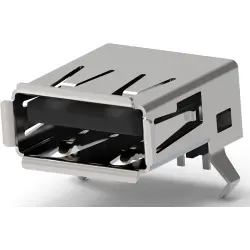 USB-A socket, 4 pole, USB 2.0, solder connection, 292303-5