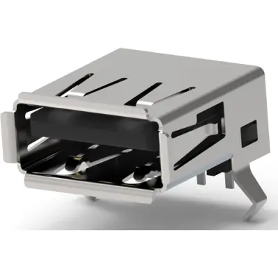 USB-A socket, 4 pole, USB 2.0, solder connection, 292303-5 - 1