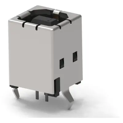USB-B socket, 4 pole, USB 2.0, solder connection, 5787834-1 - 1