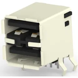 2 x USB-A socket, 8 pole, USB 2.0, solder connection, 5787745-1