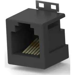 Socket, RJ11/RJ12/RJ14/RJ25, 6 pole, 6P6C, Cat 3, solder connection, SMD, 1-338086-3