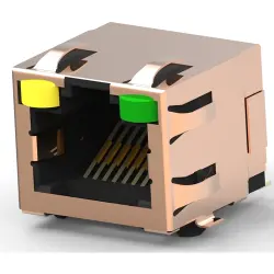 Socket, RJ45, 8 pole, 8P8C, Cat 5, solder connection, SMD, 6339191-4
