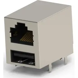 Socket, RJ45, 8 pole, 8P8C, Cat 3, solder connection, through hole, 1775855-1