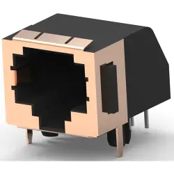 Socket, RJ45, 8 pole, 8P8C, Cat 3, solder connection, through hole, 5555141-1
