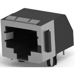 Socket, RJ45, 8 pole, 8P8C, Cat 3, solder connection, through hole, 5558382-1