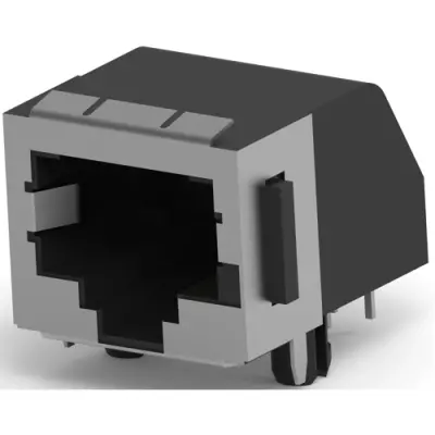 Socket, RJ45, 8 pole, 8P8C, Cat 3, solder connection, through hole, 5558382-1 - 1