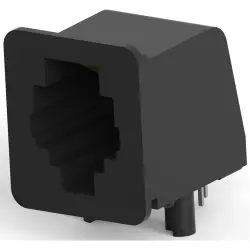 Socket, RJ11/RJ12/RJ14/RJ25, 6 pole, 6P6C, Cat 3, solder connection, through hole, 5520242-3
