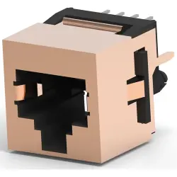 Socket, RJ45, 8 pole, 8P8C, Cat 3, solder connection, through hole, 5557484-1