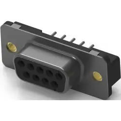 D-Sub socket, 9 pole, standard, equipped, straight, solder pin, 5747150-8