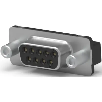 D-Sub socket, 9 pole, standard, equipped, straight, solder pin, 747150-7 - 1