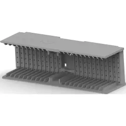 PCB mount shroud for Plug pins, 646478-5