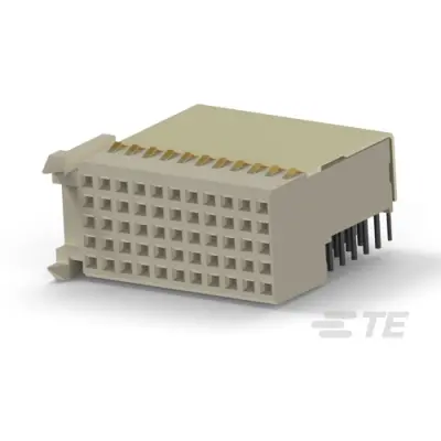 Female connector, 55 pole, pitch 2 mm, angled, 5352115-1 - 1