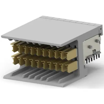Male connector, 60 pole, pitch 2.5 mm, angled, 6469169-1 - 1