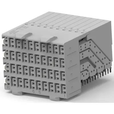 Female connector, 120 pole, pitch 2.5 mm, angled, 6469001-1 - 1