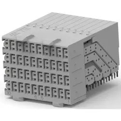 Female connector, 120 pole, pitch 2.5 mm, angled, 6469001-1
