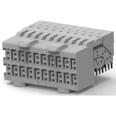 Female connector, 60 pole, pitch 2.5 mm, angled, 6469028-1 - 1