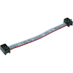 Connection cable, 150 mm, plug angled to plug angled, 0.081 mm², AWG 28, 2205070-2