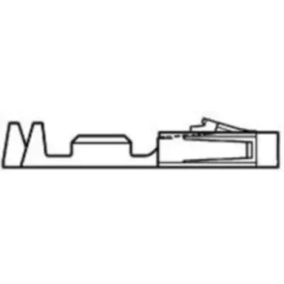 Receptacle, 0.12-0.4 mm², AWG 26-22, crimp connection, gold-plated, 1-104480-6 - 1