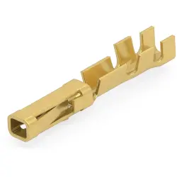 Insulated flat plug sleeve, 0.13 to 0.32 mm², AWG 26 to 22, phosphor bronze, gold-plated, 181270-2