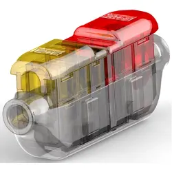 Butt connectorwith insulation, 2.5-4.0 mm², AWG 18 to 12, transparent/yellow/red, 48 mm, 2213600-2