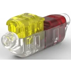 Butt connectorwith insulation, 2.5-4.0 mm², AWG 18 to 12, transparent/yellow/red, 48 mm, 2213600-5