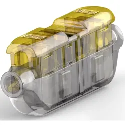 Butt connectorwith insulation, 2.5-4.0 mm², AWG 14 to 12, transparent/yellow, 48 mm, 2213600-7