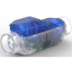 Butt connectorwith insulation, 0.34-0.52 mm², AWG 22 to 20, transparent/blue, 36.4 mm, 2213800-4