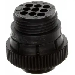 Plug housing, 9 pole, crimp connection, screw locking, straight, 182645-1