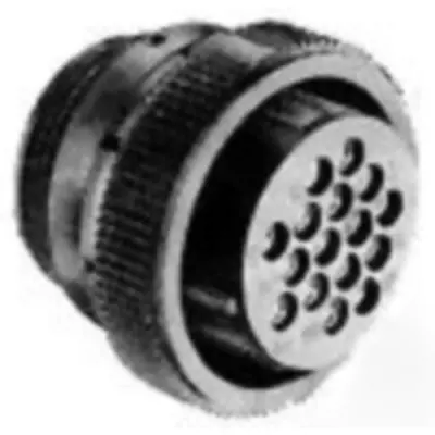 Plug housing, 14 pole, crimp connection, screw locking, straight, 182649-1 - 1