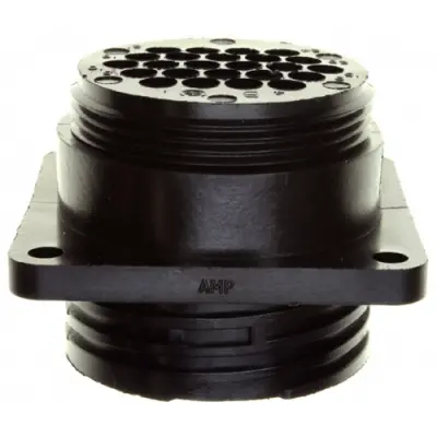Socket housing, 24 pole, crimp connection, screw locking, straight, 206838-1 - 1
