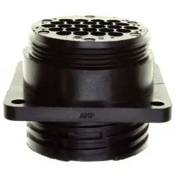 Socket housing, 24 pole, crimp connection, screw locking, straight, 206838-1
