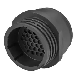 Plug housing, 37 pole, crimp connection, snap lock, straight, 206151-2