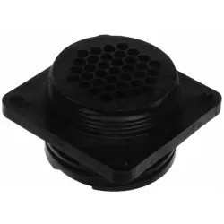 Socket housing, 37 pole, crimp connection, screw locking, straight, 206306-1