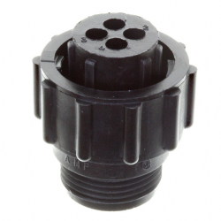 Socket housing, 4 pole, crimp connection, screw locking, straight, 206060-1
