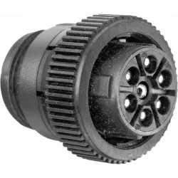 Socket housing, 19 pole, crimp connection, snap lock, straight, 213853-1